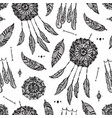 boho seamless pattern hand drawn dream vector image