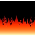 fire flames on a black background vector image vector image