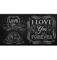 love forever chalk vector image vector image