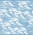 ocean waves monochrome pattern seamless vector image