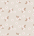 floral pattern beige pastel color flowers tender vector image vector image