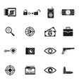 secret agent accessories icons vector image