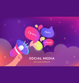 social media and community announcement with loud vector image