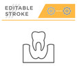 tooth removal editable stroke line icon vector image