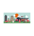 japan poster scenery banners concept culture vector image vector image