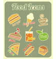 set of food icons vector image