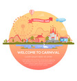 welcome to carnival - modern vector image