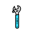 adjustable wrench tool color icon vector image