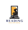 read book logo designs simple modern vector image vector image