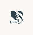 lady logo vector image