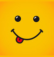smile icon square banner vector image