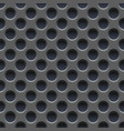 seamless wallpaper of perforated gray metal plate vector image