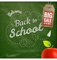 back to school sale background eps 10 vector image