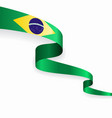 brazilian flag wavy abstract background vector image