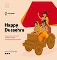 happy dussehra festival banner design vector image
