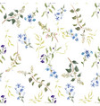watercolor floral pattern vector image