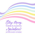 pastel rainbow background inspirational quote vector image