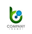 business corporate letter b logo design colorful vector image vector image