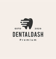 dental dash hipster vintage logo icon vector image