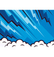 lightning explosion with cloud pop art retro vector image