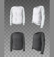 sweatshirt realistic set vector image vector image