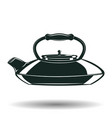 monochrome kettle sign vector image