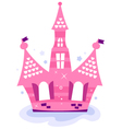 pink princess sky castle vector image