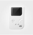 game boy 3d realistic white in the 80s and 90s vector image vector image