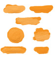 gold acrylic paint smears 2604 vector image