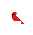 red cardinal bird logo vector image vector image