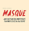 stylish painted a brush uppercase vector image