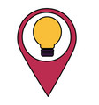 navigation pointer light bulb vector image vector image