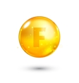 vitamin f glitter gold icon vector image