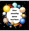 background of solar system vector image