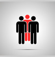 bodyguards with leader silhouette simple black vector image vector image