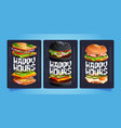 cartoon set of happy hours promo flyer templates vector image