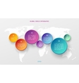 global infographic concept vector image