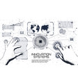 innovations systems connecting people vector image vector image