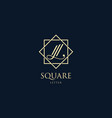 logo letter l with square luxury style vector image vector image