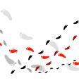 footprints vector image