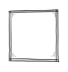 Decorative rectangle frame doodle line pattern Vector Image