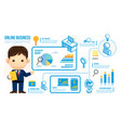 online business infographic icon businessman vector image