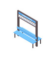 subway bench icon vector image vector image