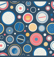 vintage speakers dials seamless pattern vector image vector image