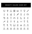 beauty salon icon set with black color outline vector image vector image