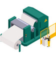isometric paper production vector image vector image