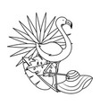 tropical summer cartoon vector image