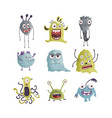 cute cartoon monsters vector image