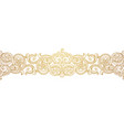 golden seamless border for design template vector image