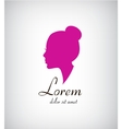woman vintage silhouette head face logo vector image vector image